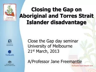 Closing the Gap on Aboriginal and Torres Strait Islander disadvantage