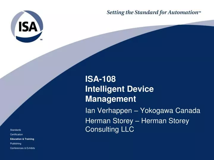 isa 108 intelligent device management