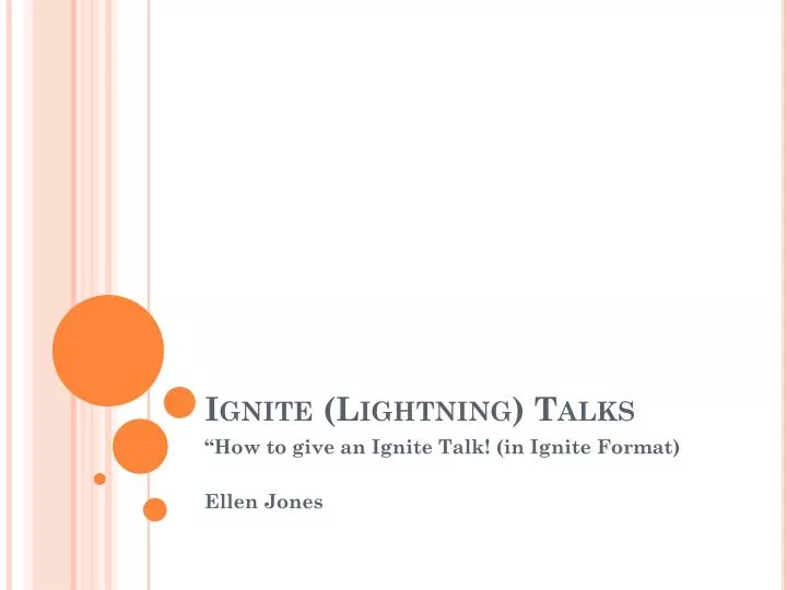 ignite lightning talks