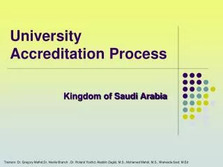 University Accreditation Process