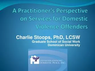 A Practitioner's Perspective on Services for Domestic Violence Offenders