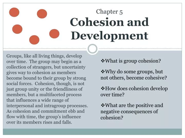chapter 5 cohesion and development
