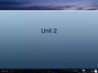 unit 2