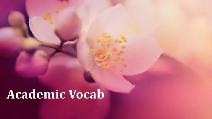 academic vocab