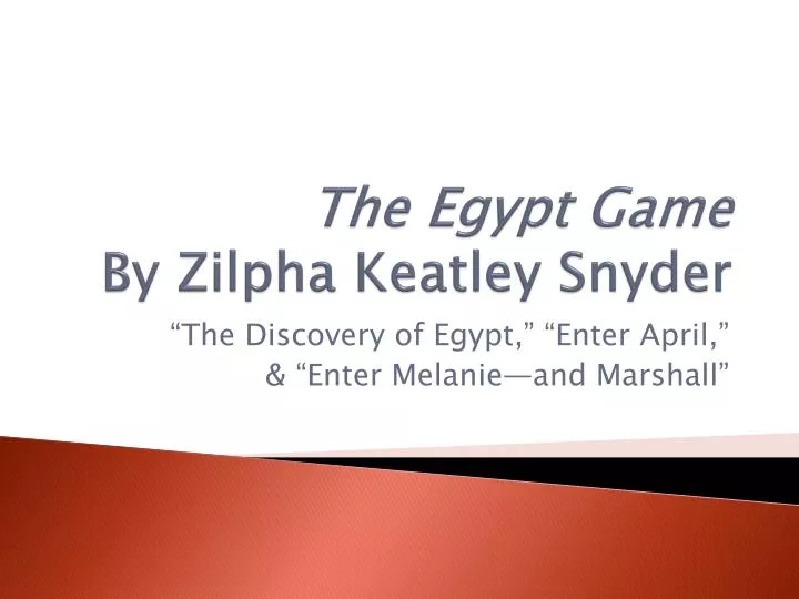 the egypt game by zilpha keatley snyder