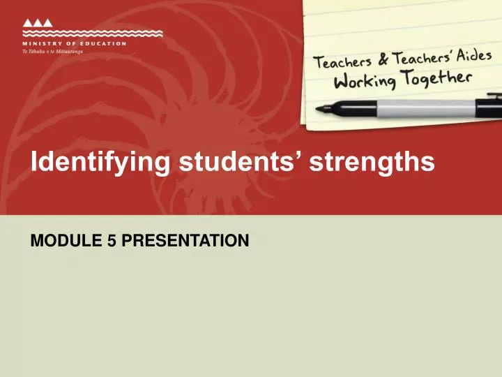 identifying students strengths