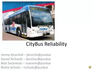 CityBus Reliability