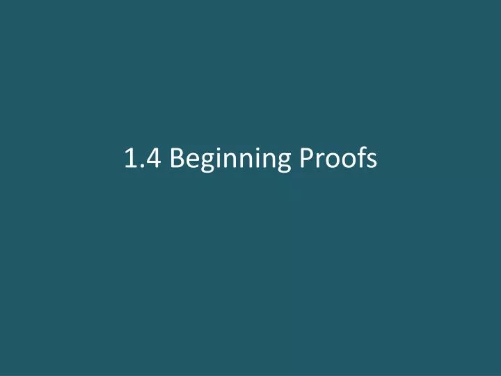 1 4 beginning proofs