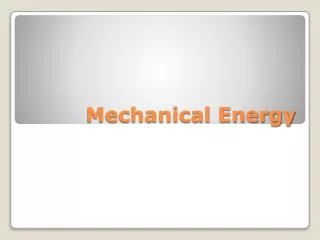 mechanical energy