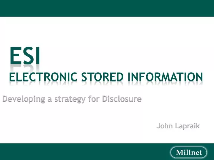 developing a strategy for disclosure