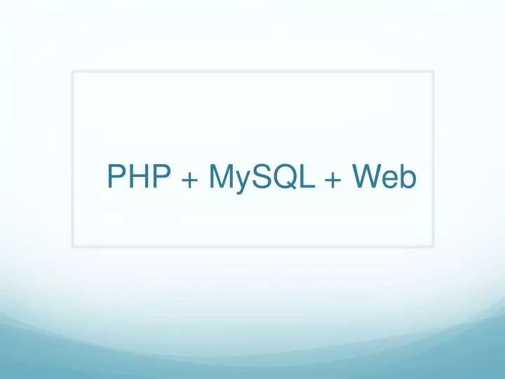 php mysql web
