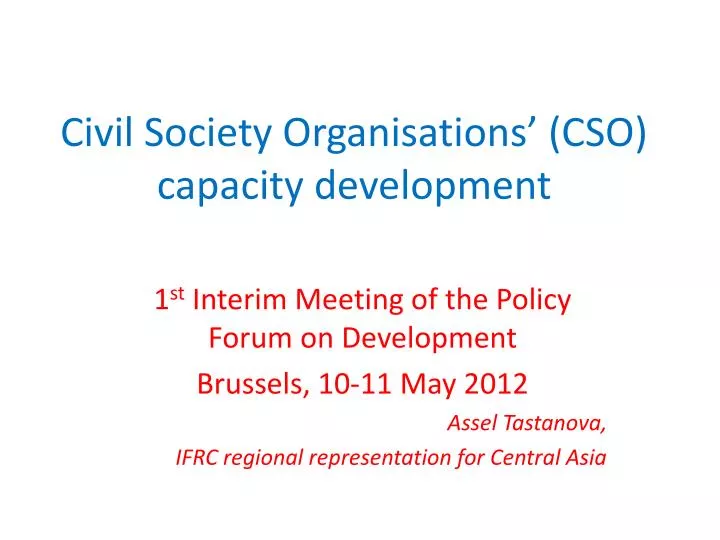 civil society organisations cso capacity development