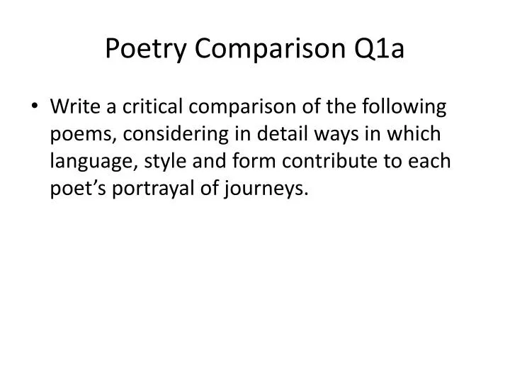 poetry comparison q1a