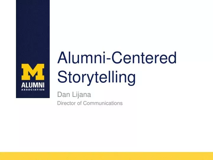 alumni centered storytelling