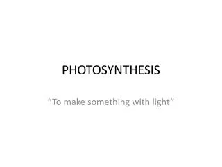 photosynthesis