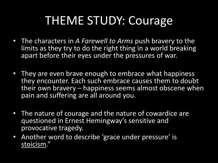 theme study courage