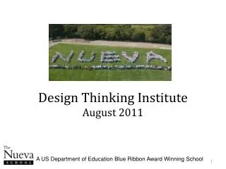 Design Thinking Institute August 2011