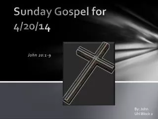 Sunday Gospel for 4/20/14