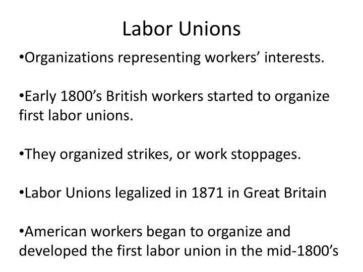 labor unions