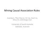 Mining Causal Association Rules - slide 1