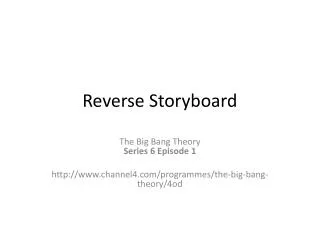 Reverse Storyboard