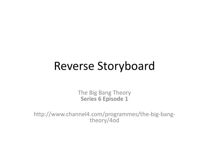 reverse storyboard