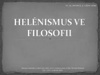 hel nismus ve filosofii