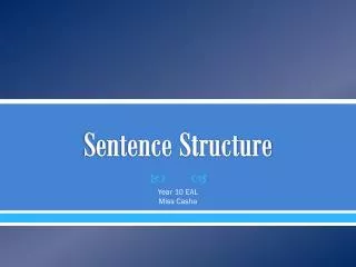 Sentence Structure