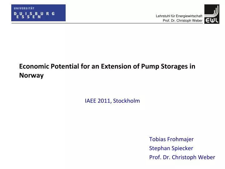 economic potential for an extension of pump storages in norway