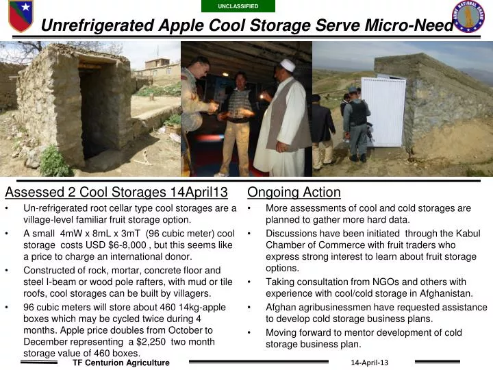 unrefrigerated apple cool storage serve micro need