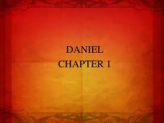 DANIEL CHAPTER 1
