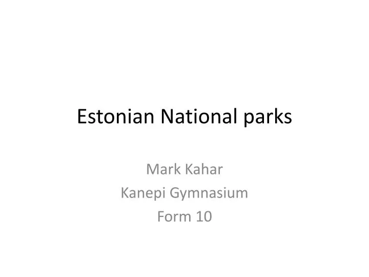 estonian national parks