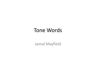 Tone Words