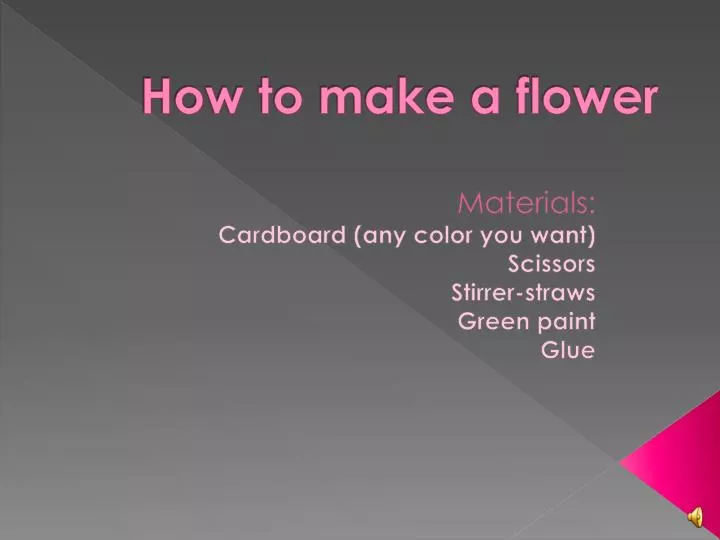 how to make a flower