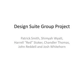Design Suite Group Project