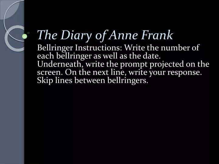 the diary of anne frank