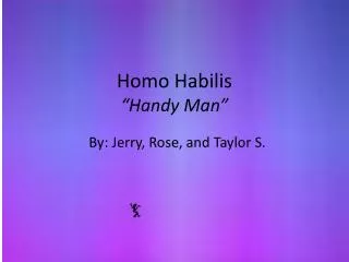 Homo Habilis “Handy Man”