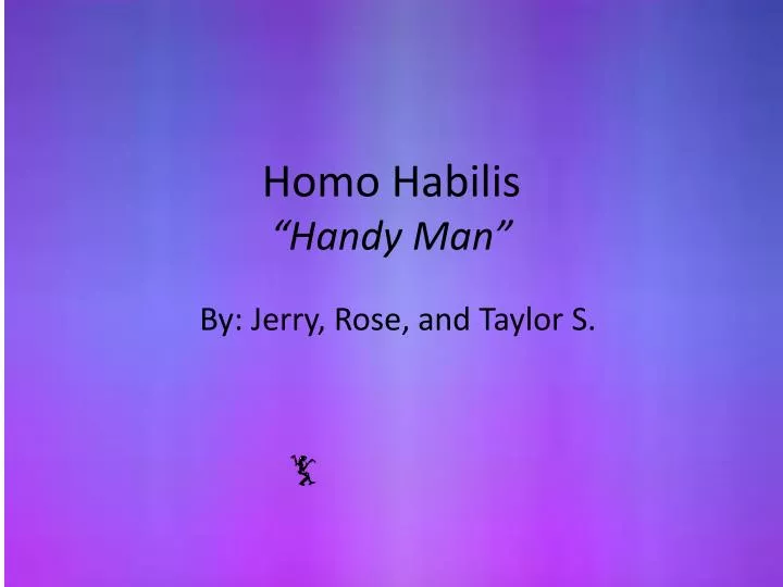 homo habilis handy man