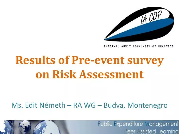 results of pre event survey on risk assessment