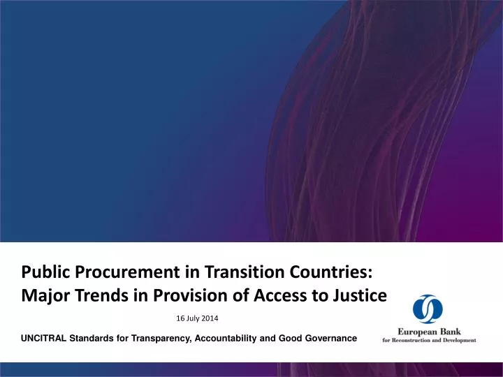 public procurement in transitio n countries major trends in provision of access to justice