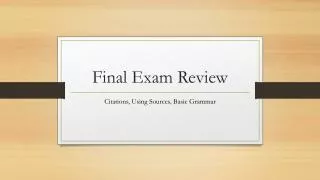 final exam review