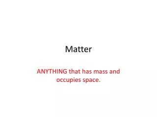 Matter