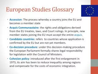 European Studies Glossary