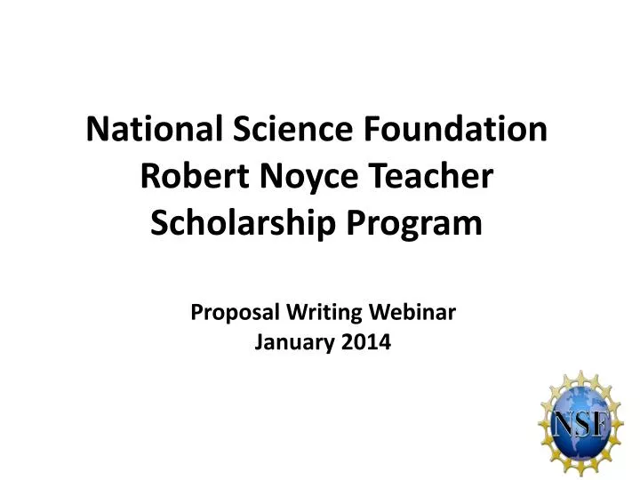 national science foundation robert noyce teacher scholarship program
