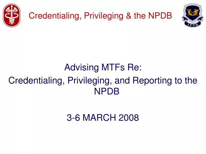 credentialing privileging the npdb
