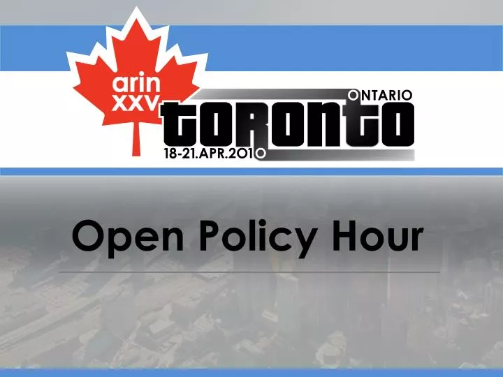 open policy hour