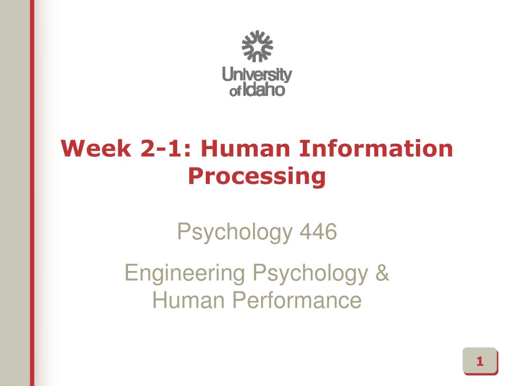 PPT - Week 2-1: Human Information Processing PowerPoint Presentation ...