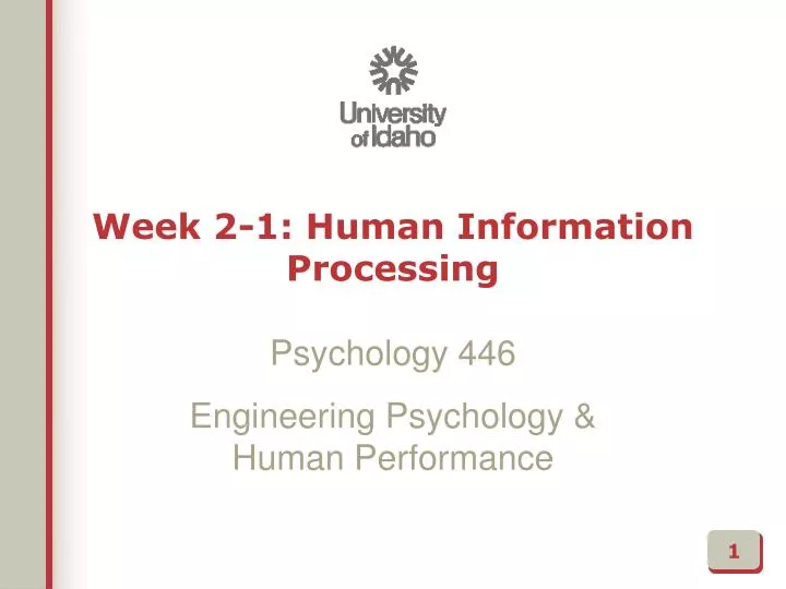 week 2 1 human information processing