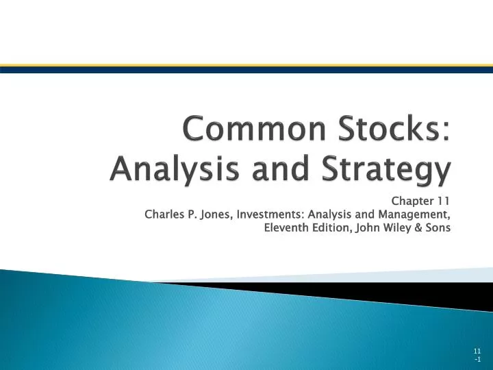 common stocks analysis and strategy