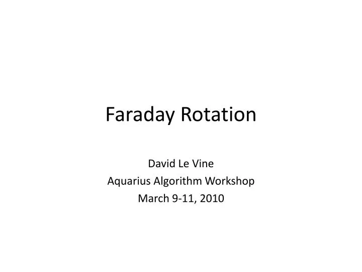 faraday rotation